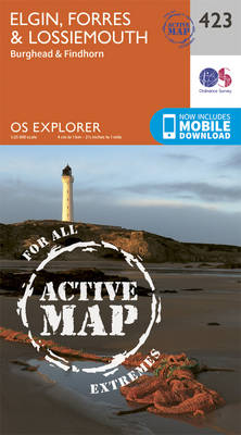 Elgin, Forres and Lossiemouth - OS Explorer Active Map 423 (Sheet map, folded)