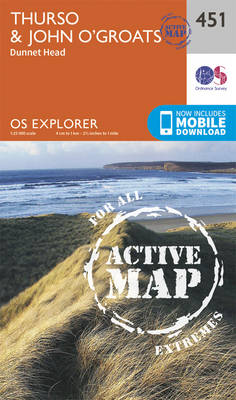 Thurso and John O'Groats - OS Explorer Active Map 451 (Sheet map, folded)
