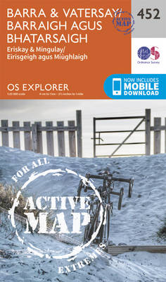 Barra and Vatersay / Barraigh Agus Bhatarsaigh - OS Explorer Active Map 452 (Sheet map, folded)