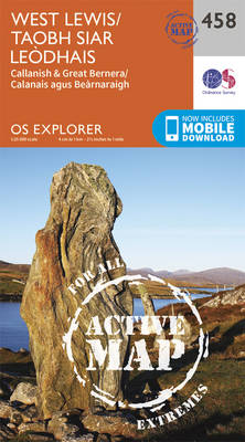 West Lewis/Taobh Siar Leodhais - OS Explorer Active Map 458 (Sheet map, folded)