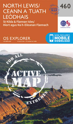 North Lewis/Ceann a Tuath Leodhais - OS Explorer Active Map 460 (Sheet map, folded)