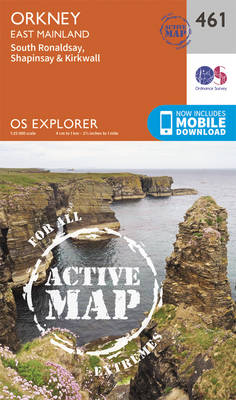 Orkney - East Mainland - OS Explorer Active Map 461 (Sheet map, folded)