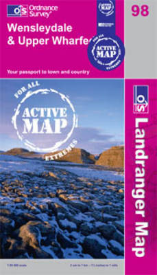 Wensleydale and Upper Wharfedale - OS Landranger Active Map Sheet 98 (Sheet map, folded)