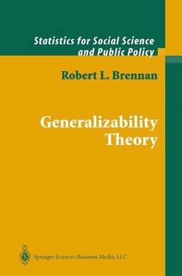 Generalizability Theory - Statistics for Social and Behavioral Sciences (Hardback)