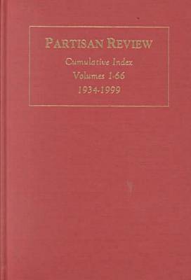 "Partisan Review": 1934-1999 v. 1-LXVI: Cumulative Index to the Twentieth Century - AMS Studies in Modern Literature No. 22 (Hardback)
