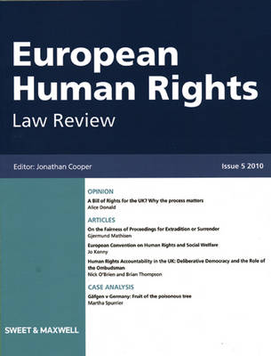 European Human Rights Law Review 2010 Bound Volume (Hardback)