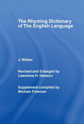Walker's Rhyming Dictionary of the English Language (Hardback)