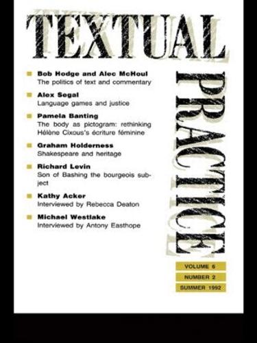 Textual Practice: Volume 6, Issue 2 (Paperback)