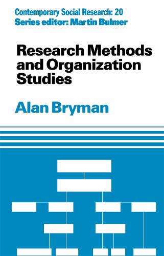 Research Methods and Organization Studies (Paperback)