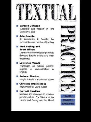 Textual Practice: Volume 7, Issue 2 (Paperback)