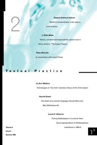 Textual Practice: Volume 9 Issue 2 (Paperback)