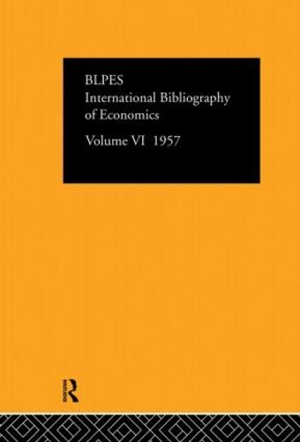 Intl Biblio Econom 1957 Vol 6 (Hardback)