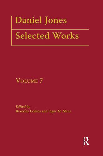 Daniel Jones, Selected Works: Volume VII - Logos Studies in Language and Linguistics (Hardback)