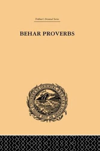 Behar Proverbs (Hardback)