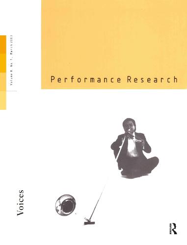 Performance Research V8 Issu 1 (Paperback)