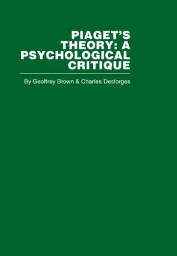 Piaget's Theory (Hardback)