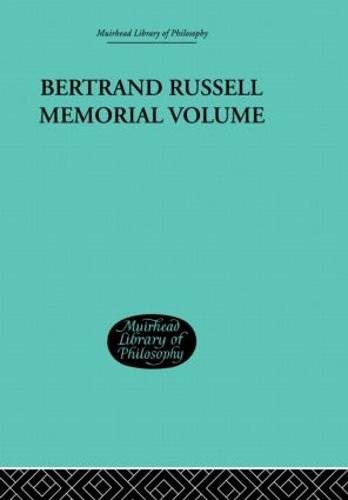 Bertrand Russell Memorial Volume (Paperback)