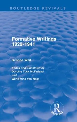 Formative Writings (Routledge Revivals) - Routledge Revivals (Paperback)