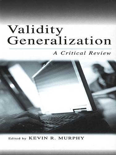Validity Generalization: A Critical Review - Applied Psychology Series (Paperback)