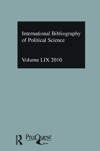 IBSS: Political Science: 2010 Vol.59: International Bibliography of the Social Sciences (Hardback)