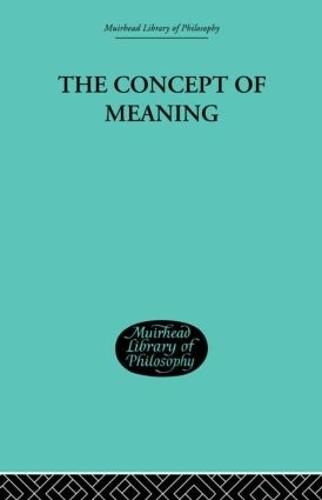 The Concept of Meaning (Paperback)