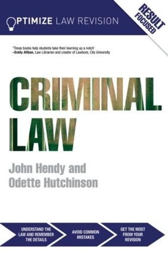 Optimize Criminal Law - Optimize (Paperback)