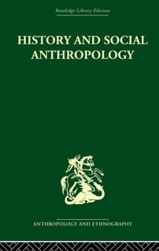 History and Social Anthropology (Paperback)