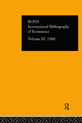 IBSS: Economics: 1960 Volume 9 (Hardback)