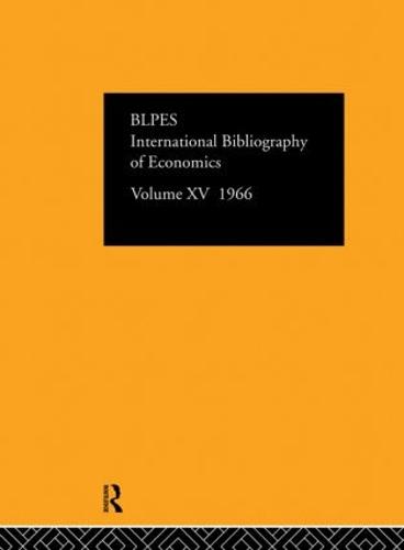 Intl Biblio Econom 1966 Vol 15 (Hardback)