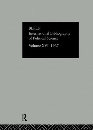 IBSS: Political Science: 1967 Volume 16 (Hardback)
