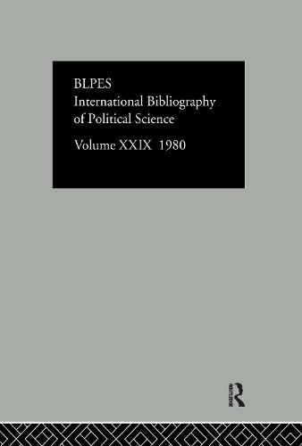 Ibss Poli Sci 29 1980 (Hardback)