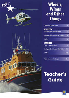 Rigby Star Shared Reception Non-Fiction: Wheels Wings and Other Things Teachers Guide - RED GIANT (Paperback)