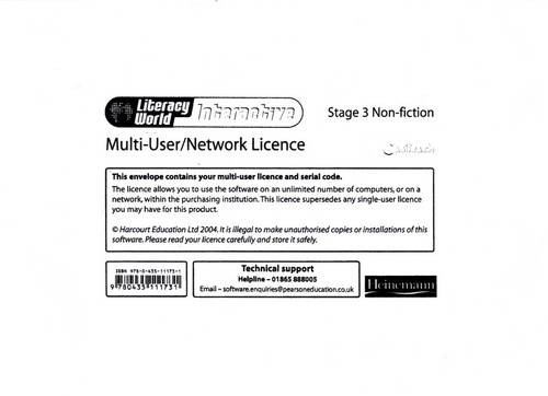 Literacy World Interactive Stage 3 Non-fiction Multi User Licence - LITERACY WORLD INTERACTIVE (Paperback)