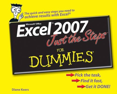 Excel 2007 Just the Steps For Dummies (Paperback)