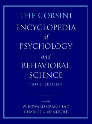 The Corsini Encyclopedia of Psychology and Behavioral Science, 4 Volume Set (Paperback)