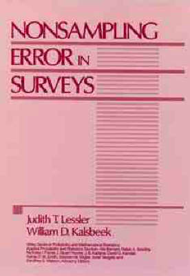 Cover Nonsampling Error in Surveys - Wiley Series in Probability and Statistics