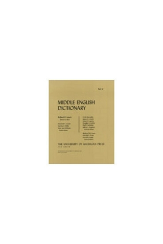 Middle English Dictionary: C.4 - Middle English Dictionary (Paperback)