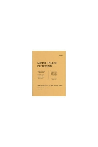 Middle English Dictionary: W.7 - Middle English Dictionary (Paperback)