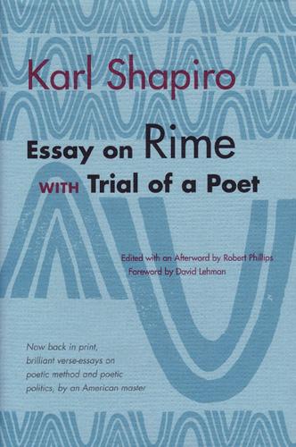 Essay on Rime: With Trial of a Poet - Poets on Poetry (Paperback)