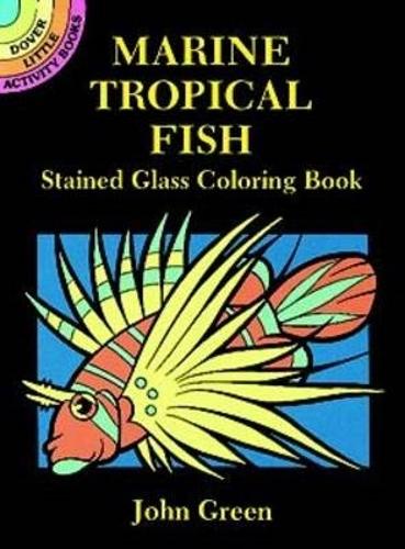 Marine Tropical Fish Stained Glass Coloring Book - Dover Stained Glass Coloring Book (Paperback)