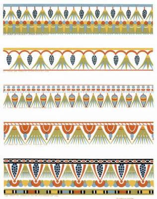Ancient Egyptian Ornament in Full Color: 350 Patterns and Designs - Pictorial Archives S. (Paperback)
