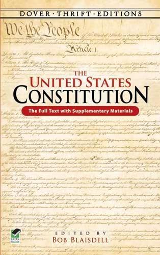 The United States Constitution: The Full Text with Supplementary Materials - Dover Thrift Editions (Paperback)