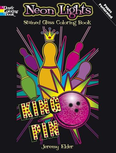 Neon Lights Stained Glass Coloring Book - Dover Stained Glass Coloring Book (Paperback)
