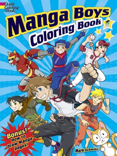 Manga Boys Coloring Book - Dover Coloring Books (Paperback)