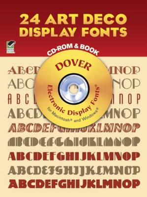 24 Art Deco Display Fonts - Dover Electronic Clip Art (Paperback)