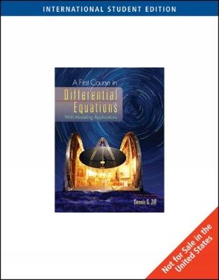 A First Course in Differential Equations, International Edition (Paperback)