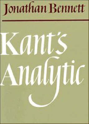Kant's Analytic (Paperback)