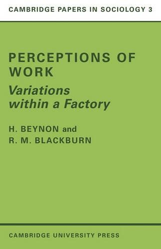 Cambridge Papers in Sociology: Perceptions of Work: Variations within a Factory Series Number 3 (Paperback)