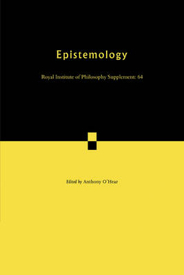 Cover Royal Institute of Philosophy Supplements: Epistemology Series Number 64