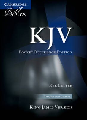 Cover KJV Pocket Reference Bible, Grey Imitation Leather, Red-letter Text, KJ242:XR Dark Grey Imitation Leather